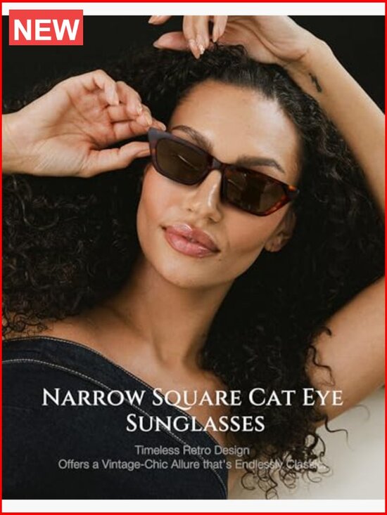 Retro Vintage-Chic Cat Eye Sunglasses UV400 Driving Shades